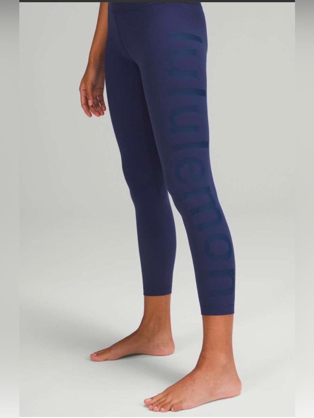 lululemon athletica Deep Navy Logo Leggings